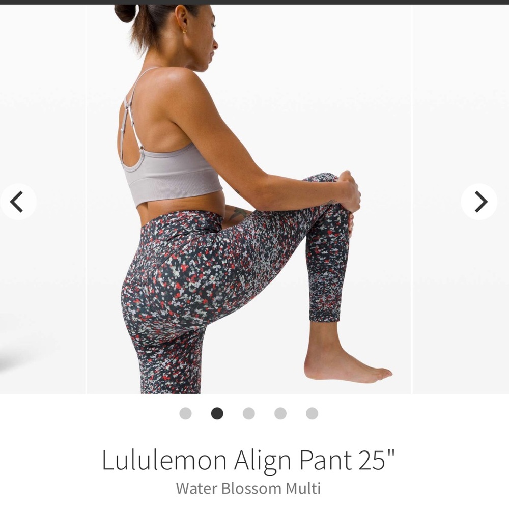 Lululemon Align Pant 25" Water Blossom Multi new 2024 size 4 yoga gym workout